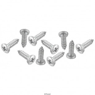 Ruuvit joihin sopii tulppa, verhoilujen kiinnitykseen, 4.2 x 13 mm, 10kpl