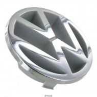 Etumaskin merkki "VW" (Ø 125 mm), kromattu
